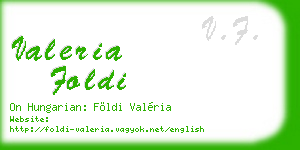 valeria foldi business card