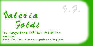 valeria foldi business card